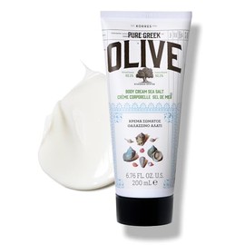 KORRES Olive Body Lotion for Dry Skin, Moisturizer Cream with Vitamin E, Aloe and Pure Greek Olive Oil for Body Care, Hydrating and Nourishing for Smooth, Supple Skin, Sea Salt Scented, 6.76 fl oz