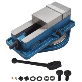 TINVHY CNC Milling Machine Vise Lockdown Bench Vise 4 Inch, With Base Clamp Vise, High Precision Clamping