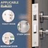 Bwintech 1 PCS Satin Nickel Bathroom Lock 75mm (3 Inch)