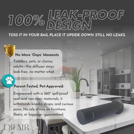 Difair Leak-proof Waterless Diffuser, Hotel Collection Diffuser for Essential Oils, Bluetooth/Remote Control Scent Diffuser, NanoAtomizing Aromatherapy Diffuser, Silent Diffusers for home, bedroom,spa