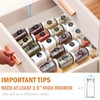 DEWVIE Bamboo Spice Drawer Organizer, 4 Tier In Drawer Spices