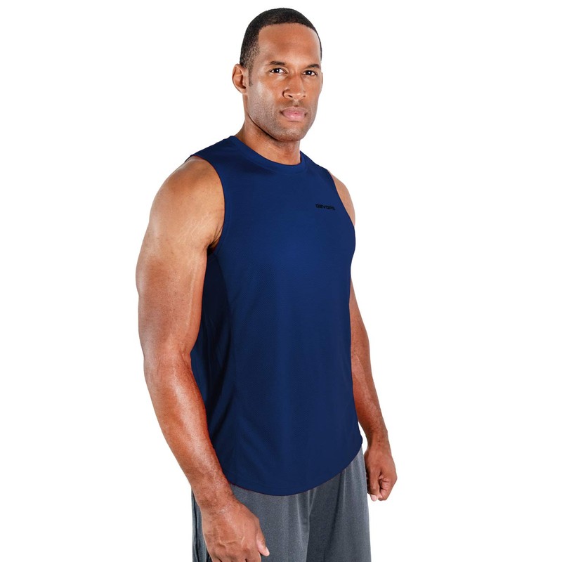 DEVOPS 3 Pack Men's Muscle Shirts Sleeveless Dry Fit Gym