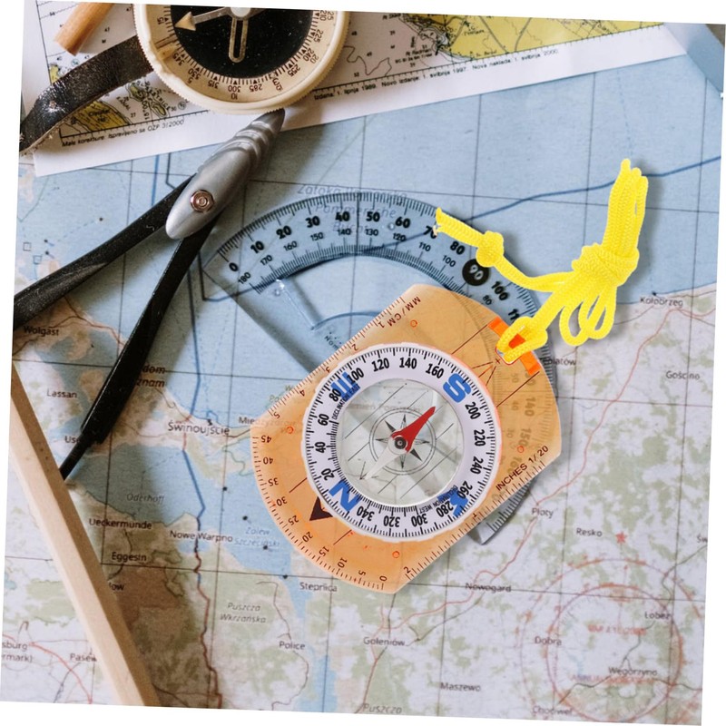 KICHOUSE Orienteering Compass Multi-Function Hiking Tool Ruler and Pointer for
