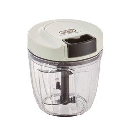 Toffy K-HC7-AW Multi-Handy Chopper, Ash White, No Power Supply, 7-Way Manual, Chopper, Blender, Slicer, Thinly Sliced, Thinly Julienned, Thumb Slicing, Julienne, Grated, Stylish, Cute, Easy