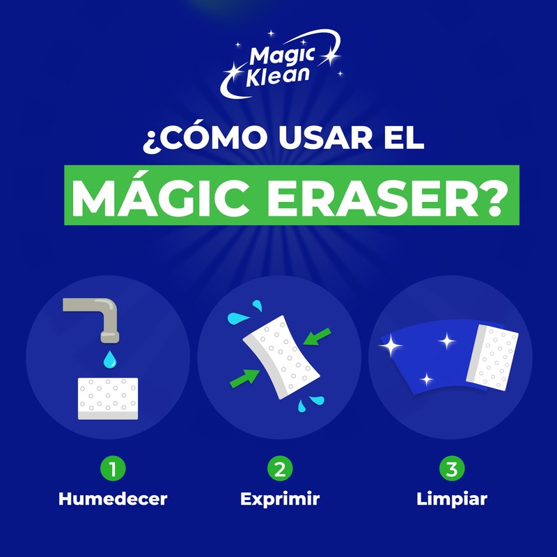 Magic Klean – Esponja MÁGICA Borrador de Manchas, Elimina rayones