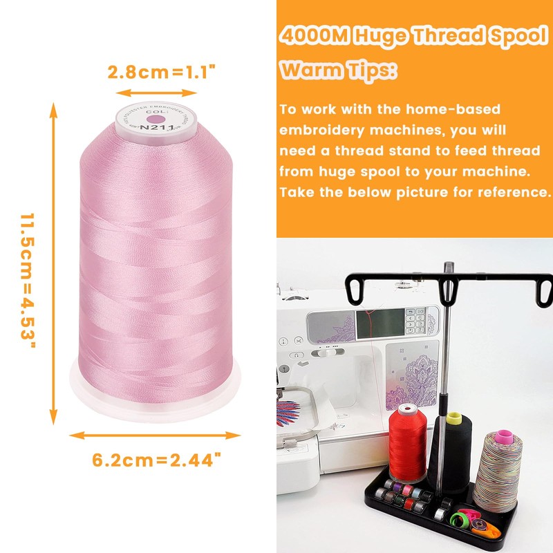 New brothread - Single Huge Spool 4000M Each Polyester Embroidery