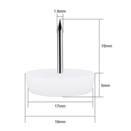 BUZIFU 50 pieces furniture gliders, plastic, thickness 5 mm, chair gliders, floor gliders, chair gliders, furniture gliders, furniture gliders, table gliders, floor protection gliders with nail for