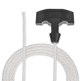 sourcing map Recoil Starter Rope with Rubber Handle 6mm Diameter 1.5m 5ft Polyester Pull Cord for 178F 186F Lawn Mower Trimmer Motor Part