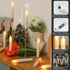 Lezonic Flameless Battery Operated Candlesticks Flickering, 12Pcs(D:0.8" X H:6") White