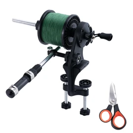 Goture Fishing Line Spooler, for Spinning Reel, Baitcasting Reel, and Fly Fishing Reel, Adjustable Friction, Fits Spools up to 5.9 in, Ambidextrous Fishing Reel Spooler Accessory with Scissors