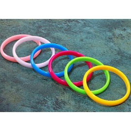 PPhtony Resin Bracelets 6Pcs Retro Candy Color 80s 90s Costume Party Wrist Band Play Bracelets Plastic Jewelry Ring for Boys Girls Women Men