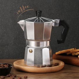 Generisch Espresso Mocha Jug, Aluminium, 2 Cups (100 ml), 14.5 x 6.8 cm, Silver