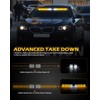 HLauto 604N Emergency Dash Strobe Lights w/Controller: 2x16.8 inch Amber