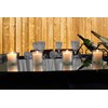 White Votive Candles in Clear Glass Jar 24 Hour Long
