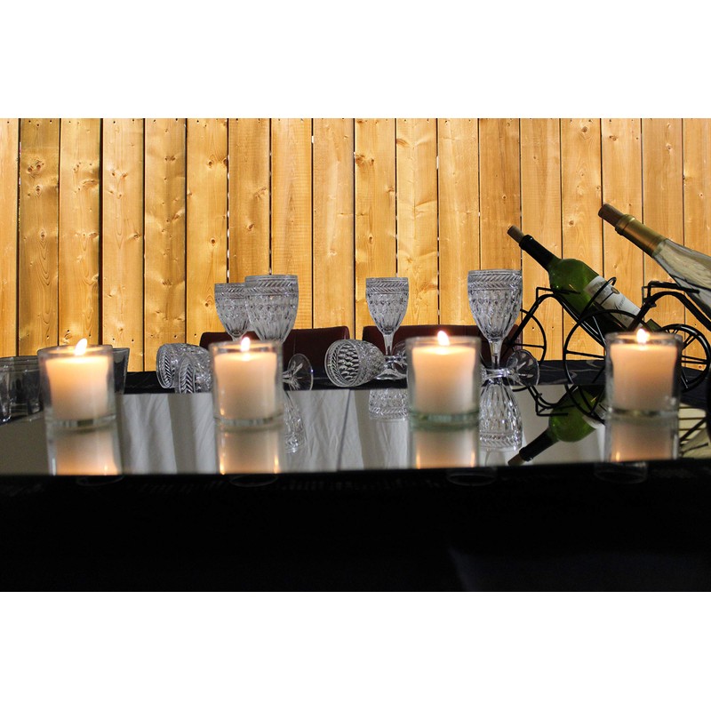 White Votive Candles in Clear Glass Jar 24 Hour Long