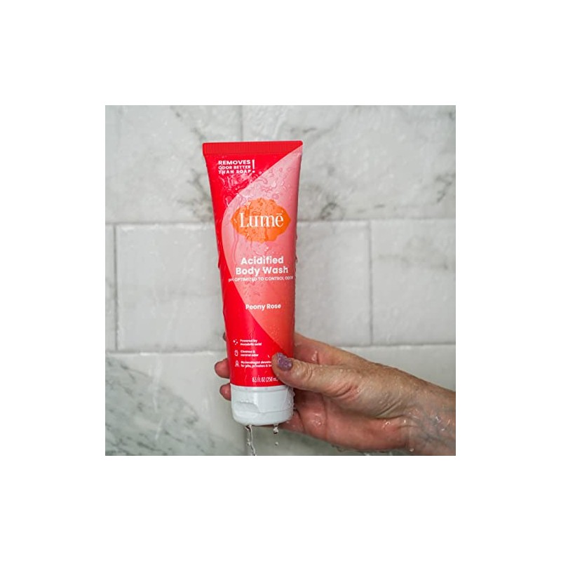 Lume Acidified Body Wash, 8.5 oz (Peonía Rosa)