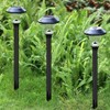 Yardwe 8 Sets Solar Pathway Lights Stakes, 12.2 Inch Black
