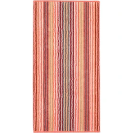 Cawö Home Hand Towels Unique Stripes 944 Coral 22 Hand Towels 50 x 100 cm