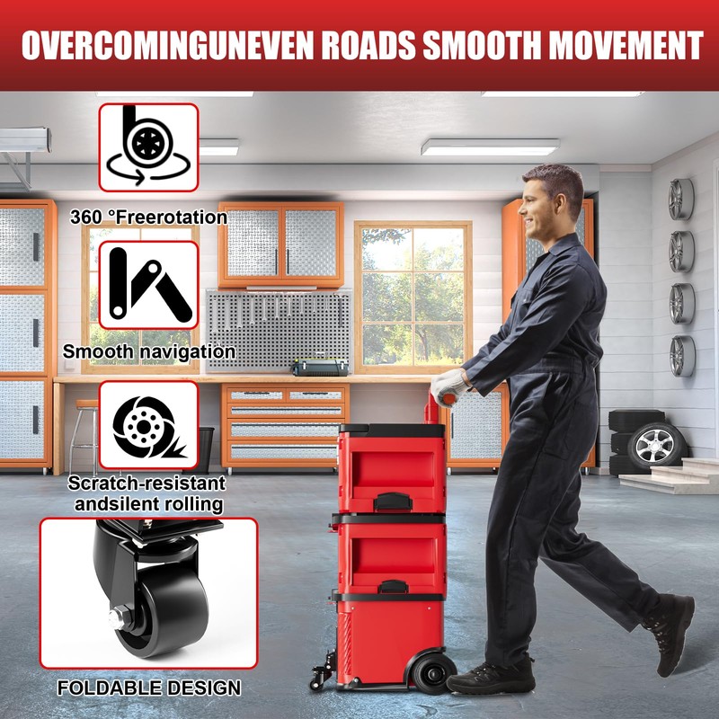 Steel Construction Front Wheels, Packout Caster Wheel kit fit for