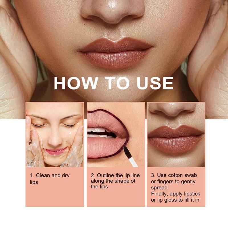 ouhao Long Lasting Peel-off Lip Liner, Matte Lip Liner Stain,