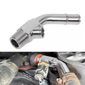 Hot Water Radiator Coolant Temp Sensor Elbow Connector Tube Replace E5TZ-18599-C Compatible with Ford Bronco, Ford E-150/E-250/E-350, Ford F-150/ F-250/ F-350