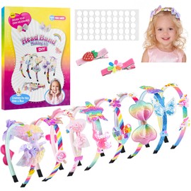 Headband Girls Unicorn Gifts Make Yourself Crafts 4 5 6 7 8 9 10 11 12 Years Children Craft Set Hair Accessories Birthday Gift Year Old Creative Hair Band Toy DIY Set Gift Ideas