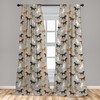 Ambesonne Horses Window Curtains Pack of 2, Abstract Stallions Simple