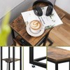 Yoobure C Shaped End Table with Charging Station for Living