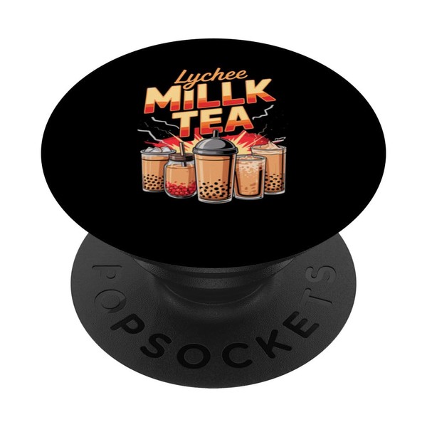 90s Vintage Lychee Milk Tea Boba Pearls Tapioca PopSockets Klebender