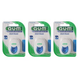 GUM EASY Floss PTFE Zahnseide 30m, 3er Vorteilspack (3 Stück)
