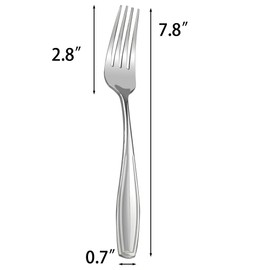 Pekky Stainless Steel Dinner Forks, Flatware Forks, 7.8 Inches, Set of 12