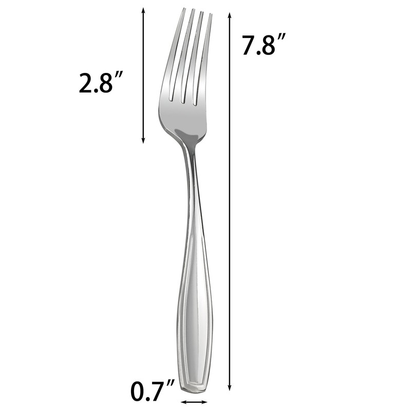 Pekky Stainless Steel Dinner Forks, Flatware Forks, 7.8 Inches, Set