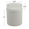Cadineer Desktop Bin, Mini Trash Can With Swing Top Lid,