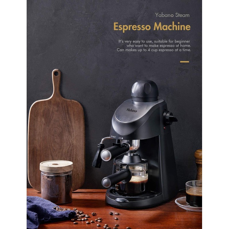Yabano Espresso Machine, 3.5Bar Espresso Coffee Maker, Espresso and Cappuccino