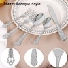 Silverware Set for 8, Stainless Steel Gorgeous Retro Royal Flatware