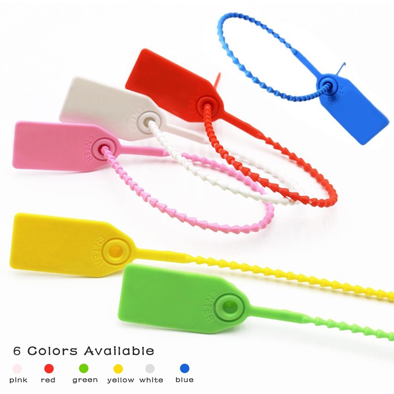 120 Pcs Security Tags Plastic Security Seals Cable Tie Labels,