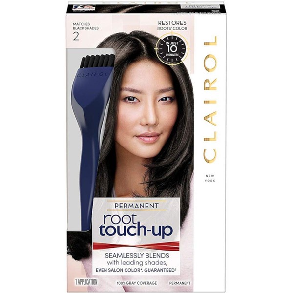 Clairol Permanent Root Touch-Up, Black [2], 1 ea (Pack of 2)