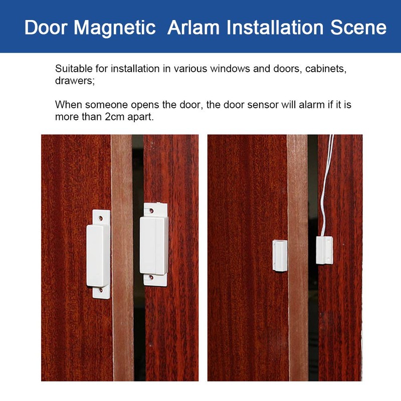 Door Window Sensors Alarm, 5pcs MC-38 Recessed Wired Door Window