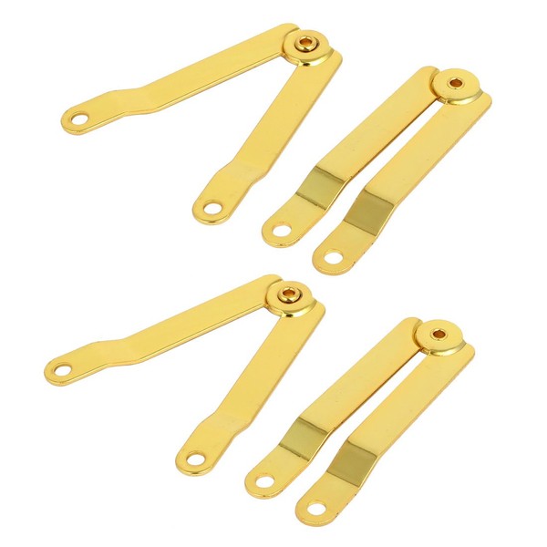 uxcell Hinges Furniture Repair Hardware Jewelry Box Lid Support Hinges Metal Lift Up Support Hinges Metal Hinges 4pcs
