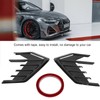 2Pcs/Set Car Side Cover Air Vent Trim Glossy Black Rubber