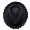 Wool Crushable Fedora Hats for Men Women Black Lightweight Wide
