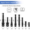 Mesee Impact Socket Adapter Set, 12-in-1 Air Impact Ratchet Wrenches