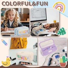 Large Capacity Pencil Case with Compartments, School Pencil Bags with Zipper, Big Storage Pen Bag for Teen Girl Boy Men Women, Adult Stationery Pen Bag for School College and Office