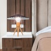 Hemobllo Table Lamp Shade - Pleated Umbrella Shape Fabric Lamp