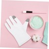 WOONEKY 2 Pairs Cotton Sleep Gloves with Built Lotion for