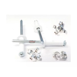 Edge Performance Products White 3/16" Pop Rivets Aluminum Small Head Peel Back Fasteners  .125 - .560 G...