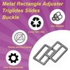 sourcing map 16Pcs Slide Buckle 1" Tri-Glide Slides Adjuster Webbing