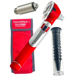 Cynamed Otoscope - Ear Scope with Light, Ear Infection Detector, Pocket Size (red)