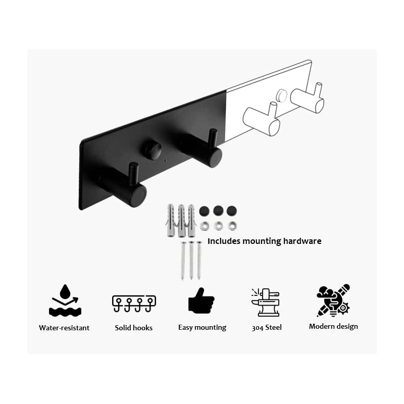 Brute Strength - Coat Stand - 4 Hooks - 25