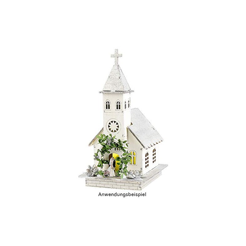 Wooden Church to Assemble 22.5cm x 11.5cm x 13.5cm